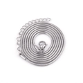 Polished stainless steel snake chain necklace with lobster clasp and adjustable tail chain - 1.2mm*40CM+5CM (Round Snake Chain) / Steel