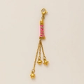 Pendentif astronaute doré avec émail rose et breloques pendantes en forme d'étoile - Pendentif Rouge à Lèvres