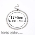 Pulsera de cadena de acero inoxidable plateado con cierre de langosta ajustable - 3:1盒子链 / 2.5mm / Color acero