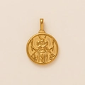 Gouden roestvrijstalen ronde hanger met antiek Hecate godin reliëf voor sieraden - Hecate Godin Hanger
