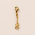Pendentif guitare doré avec fermoir mousqueton et finition en plaqué or 18 carats - Pendentif Violon Or
