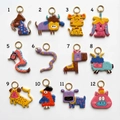 Detailed set of 12 gold-plated Chinese zodiac animal charms for DIY jewelry making - No. 1 Rat Pendant