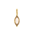 Marquise hanger met heldere zirkoon inleg in 18K verguld staal voor DIY sieraden - Juni Goud