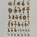 38 einzigartige goldene Anhänger mit Sternzeichen-, Kreuz- und Ozean-Muschelmotiven - Ankh Anhänger (11)