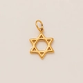 Pendentif étoile de David doré poli en acier inoxydable pour bijoux DIY - Hexagramme