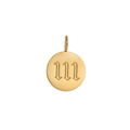 18K gold plated stainless steel 111 angel number pendant with brushed metal texture - 111 Intuition Number Charm