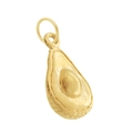 Polished 18K gold plated stainless steel avocado fruit pendant for jewelry making - Avocado Shape (Pendant Only)