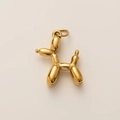 Poliertes 18K vergoldetes Edelstahl-Ballonhund-Anhänger für DIY Schmuckherstellung - Ballonhund-Anhänger / Gold