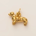 Dackel-Anhänger aus 18K vergoldetem Edelstahl mit hochglanzpolierter Goldoberfläche - Dackel-anhänger / Gold