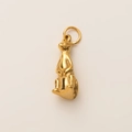 Polierter 18K vergoldeter Edelstahl Tieranhänger abstrakt für DIY Schmuckherstellung - Erdmännchen-Anhänger / Gold