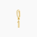 18K vergoldeter Nummer 1 Anhänger mit Federverschluss für DIY Edelstahlschmuck - Nummer 1 Anhänger / Gold