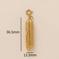 18K vergoldeter Edelstahl Sternenanhänger, Maße 36,5 mm x 13,5 mm für DIY-Schmuck - Feuerlöscher-Anhänger