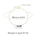 Vue détaillée du collier avec pendentif turquoise irrégulier et dimensions - Éclats de Pierres Irréguliers Bleus et Rouges (KN0258)