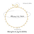 Detailansicht der 18K vergoldeten Kette mit Zirkonia-Discs sowie Größen- und Gewichtsangaben - Scheibe & Zirkonia (KN0286)