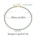Blue Evil Eye beaded necklace in gold plating with lobster clasp and extension chain - 18K Gold / Blue Eyeball Chain Style (KN0159-2)