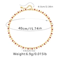 Collana con cuore bohémien placcata in oro con perline rosse sfaccettate e chiusura a moschettone - Stile con Perline Rosse (KN0190-1)