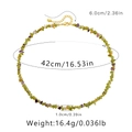Bohemian kralenketting met toermalijn en amethist stenen op een witte achtergrond - Peridoot kristal
