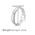 Polished silver minimalist bangle with a width of 1.4cm and an inner diameter of 6cm - Silver Mirror Wide Style (SZ60513-2)