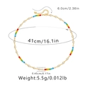 Collana di perle arcobaleno con margherita e perle, lunghezza 41 cm con estensione - Stile Perline Perla Arcobaleno (KN0245-1)