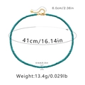 Bohemian ketting met turquoise kralen, gouden verstelbare ketting en afmetingen - Full Turquoise