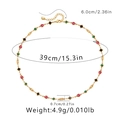 Collana girocollo con gemme colorate e catena dorata regolabile in stile bohémien - Stile Gemme Miste Multicolore (KN0246)