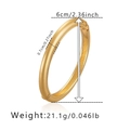 Minimalist matte gold hinge bangle with 6cm diameter and 0.7cm width dimensions - Gold Matte Minimalist Style (SZ60533-1)