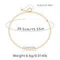 Collana con margherite bianche, lunghezza 39,5 cm con estensione di 6 cm e peso 6,6 g - Stile Perline di Vetro Bianche (KN0204-3)