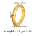 Polished gold minimalist bangle for women with 6cm inner diameter and 1.1cm width - Gold Polished Style (SZ60586-2)