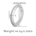 Minimalist silver irregular pleated bracelet featuring 6cm inner diameter and hinge design - Silver Polished Style (SZ60586-3)