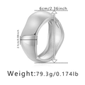 Silver mirror finish chunky metal bangle with 2.5cm width and 6cm diameter dimensions - Silver Irregular Wide Style (SZ60611-2)