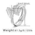Modern silver leaf cuff bracelet with spring closure and detailed vein texture - Silver Palm Leaf Cross Style (SZ60627-2)