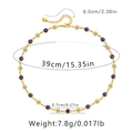 Collar Evil Eye y margaritas doradas, longitud 39cm con extensión de 6cm - Estilo Margarita Ojo Mixto 3 (KN0205-3)