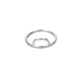 Anello in acciaio inossidabile argento lucido con moderno design geometrico ad arco - US5 / Stile Arco a Sesto Acuto (YD15504) / Colore acciaio