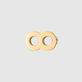 Golden infinity symbol DIY jewelry charm with two holes in polished stainless steel - Infinity/Number 8 Style (YP25285) / Steel