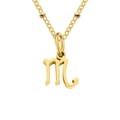 Collier pendentif Scorpion doré avec une délicate chaîne à billes en acier inoxydable - Scorpion / 1 Pièce / Or