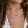 Layered 14K gold plated stainless steel necklace with pear-shaped zircon pendant - Gold (CDNN089)