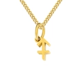 Elegant gold stainless steel Sagittarius zodiac symbol pendant necklace for women - Sagittarius / Gold