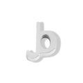 Polished silver stainless steel small letter b pendant bead for personalized jewelry - Letter B (Silver)