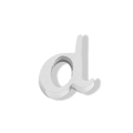 Polished stainless steel lowercase letter d pendant bead for DIY jewelry making - Letter D (Silver)