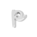 Polished silver stainless steel lowercase letter p charm for jewelry making - Letter P (Silver)