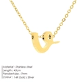 Minimalist 14K gold plated stainless steel necklace with small lowercase letter pendant - Letter V - Gold
