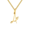 Collana in acciaio inossidabile placcato oro 18k con lettera A e ciondolo a cuore traforato - Lettera A / Oro