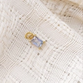 Rectangle purple gemstone pendant in 14K gold plated stainless steel four-prong setting - March Light Blue - Gold
