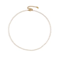 Necklace with iridescent faceted crystal beads and gold-plated lobster clasp closure - April White (Diamond/Crystal Color)