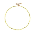 Chic faceted yellow crystal bead necklace with gold lobster clasp and extension chain - November Light Yellow (Citrine Color)