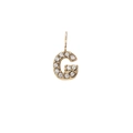 Micro-paved gold letter G pendant with sparkling zircon stones for DIY necklace jewelry - Letter G / Gold