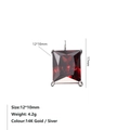 Rechthoekige rode zirkoon hanger 12x10mm met 14K vergulde roestvrijstalen afwerking - 12*10mm Rechthoek / Rood-Staal