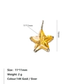 Pendentif étoile en zircon de 11mm avec monture dorée 14K et dimensions détaillées - Jaune Clair À Doré