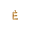 Elegant 18K gold plated letter E pendant with intricate twisted rope design - Gold-E