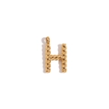 Elegant 18K gold plated twisted rope texture letter H pendant for women's necklace - Gold-H